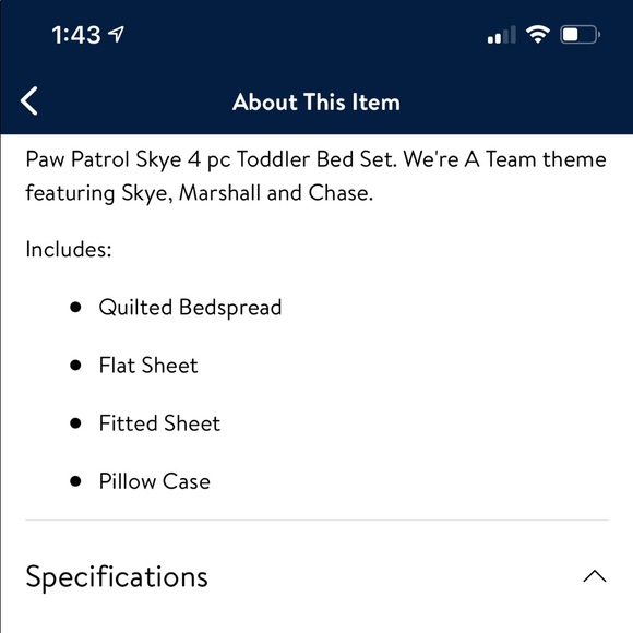 Paw Patrol Skye Toddler Bedding Set (4 Pc) - Picture 4 of 4